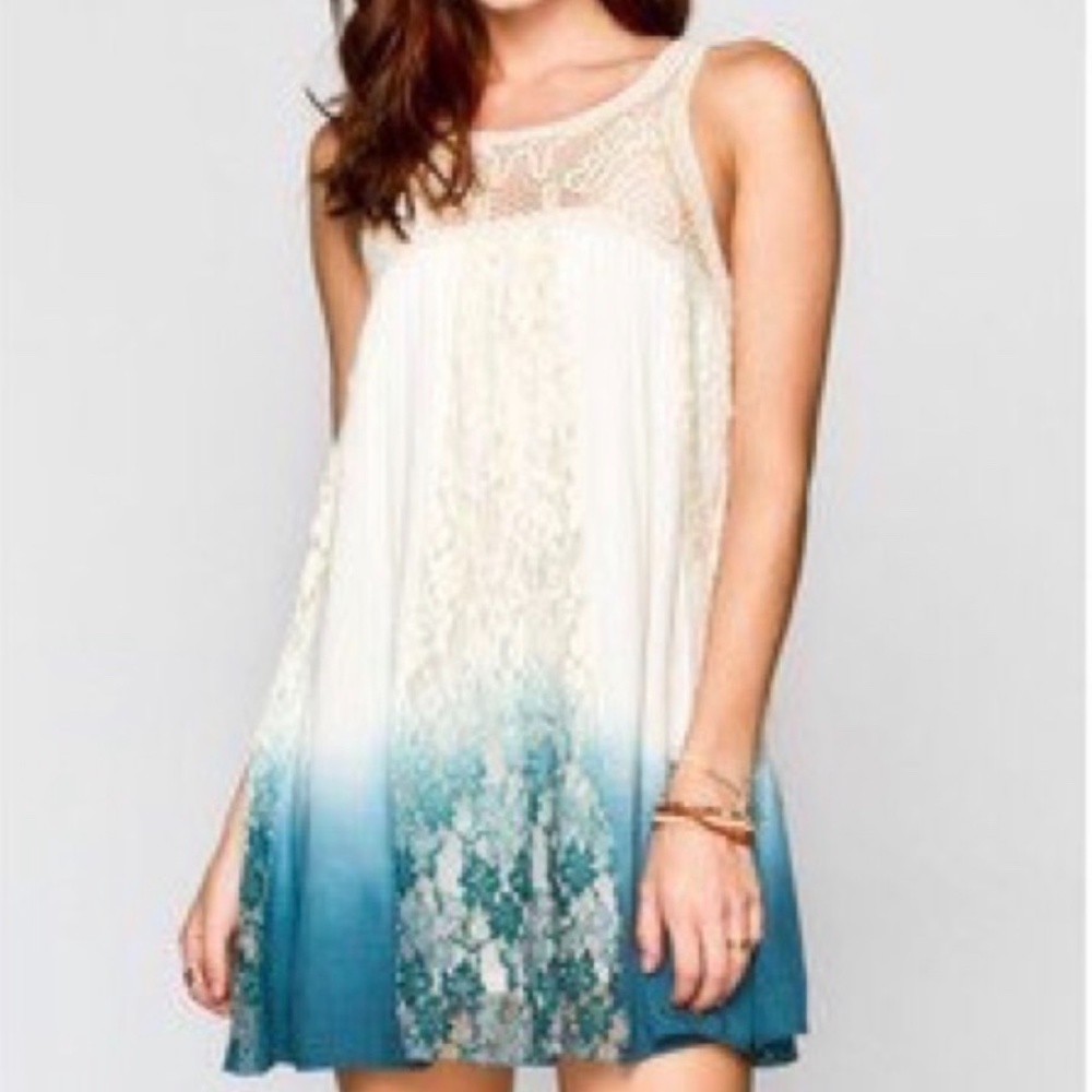 Blu Pepper Vintage Ombre Dip Dye Tank Dress
